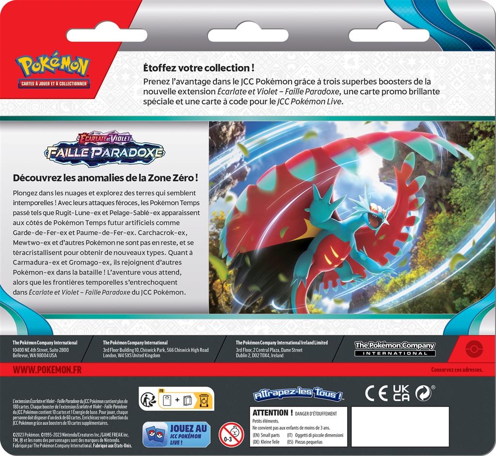Tripack - Pokémon - Faille Paradoxe - EV4 - Scellé - Français