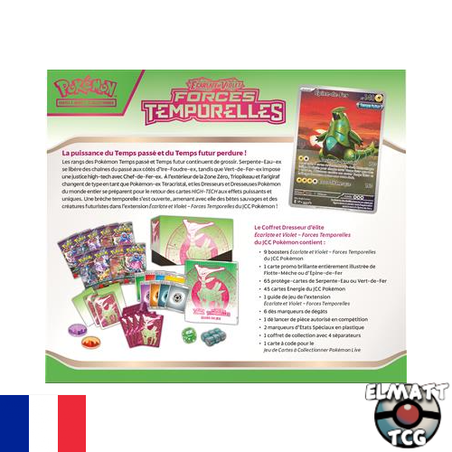ETB - Coffret Dresseur d'Elite - Pokémon - Forces Temporelles - EV5 - Vert-de-fer - Scellé - Français