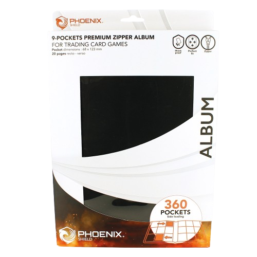 Album Zip Premium Noir 360 cartes – Phoenix Shield