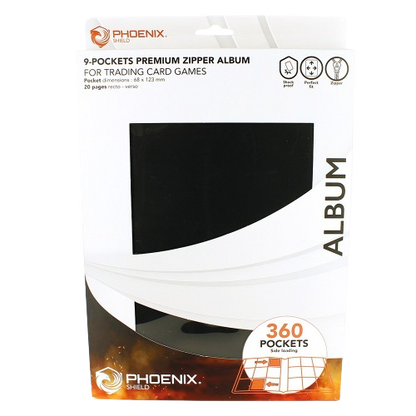 Album Zip Premium Noir 360 cartes – Phoenix Shield