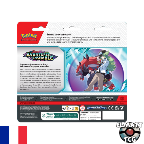 Tripack - Pokémon - Aventures Ensemble - EV9 - Scellé - Français
